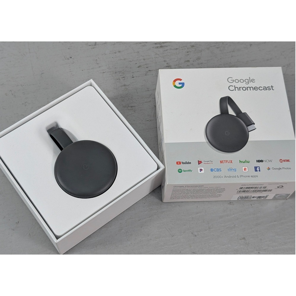 Google Chromecast 3rd Gen GA00439-US 1080p HD Charcoal Media Streamer